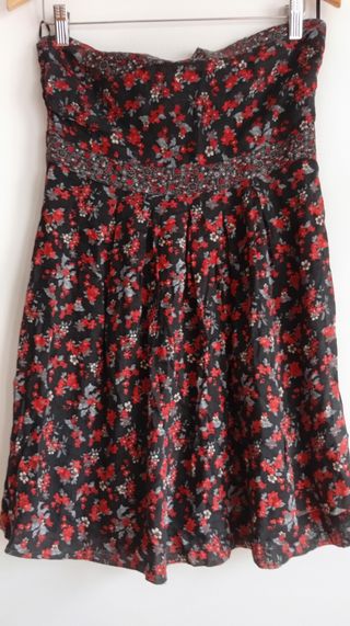 Vestidos leopardo rojo, flores 
