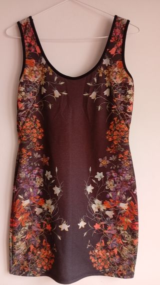 Vestidos leopardo rojo, flores 