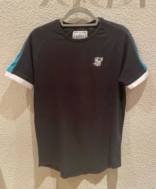 Camiseta Siksilk negra y azul - Talla M
