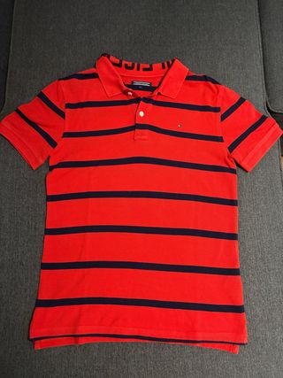 Polo Tommy Hilfiger Rayas Rojas y Azules