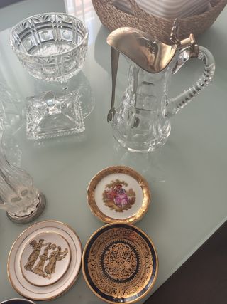 Lote de artículos de decoración vintage