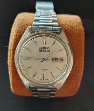 Seiko 5Actus Automático 21 Jewels Plata Blanco