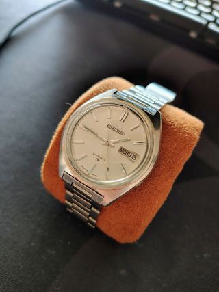Seiko 5Actus Automático 21 Jewels Plata Blanco