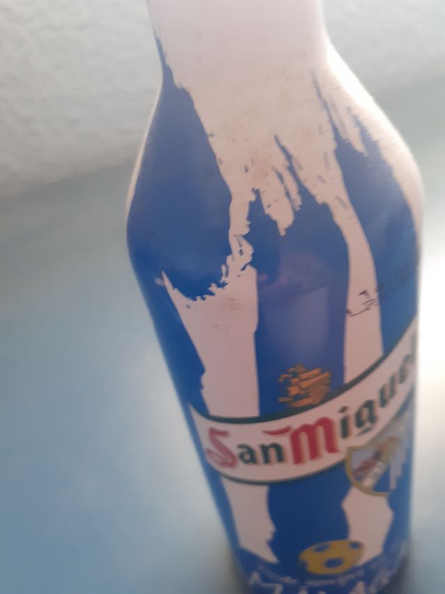 Botella decorativa Málaga CF San Miguel