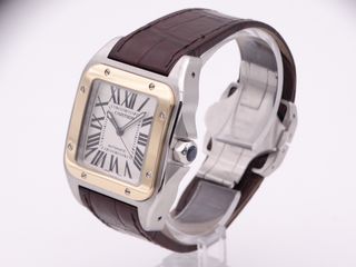 CARTIER Santos 100 XL Acero y Oro 2656 FULL SET