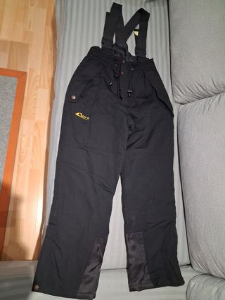 Pantalones de esquí negros con tirantes Talla P