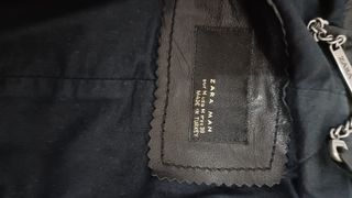 Cazadora Piel Ovino Talla M Negra