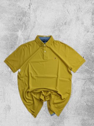 Polo Tommy Hilfiger Amarillo Mostaza Talla L
