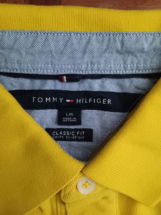 Polo Tommy Hilfiger Amarillo Mostaza Talla L