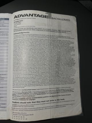 Libro de primero de bachillerato 