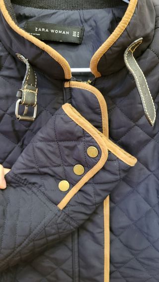 Chaqueta Zara acolchada azul Talla M