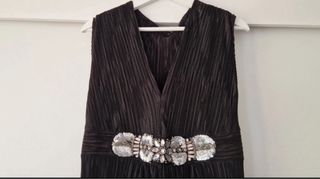 Vestido fiesta El Corte Inglés negro plateado