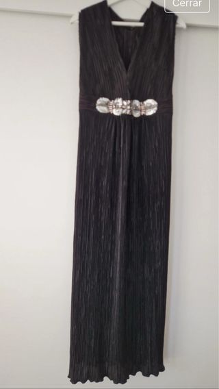 Vestido fiesta El Corte Inglés negro plateado