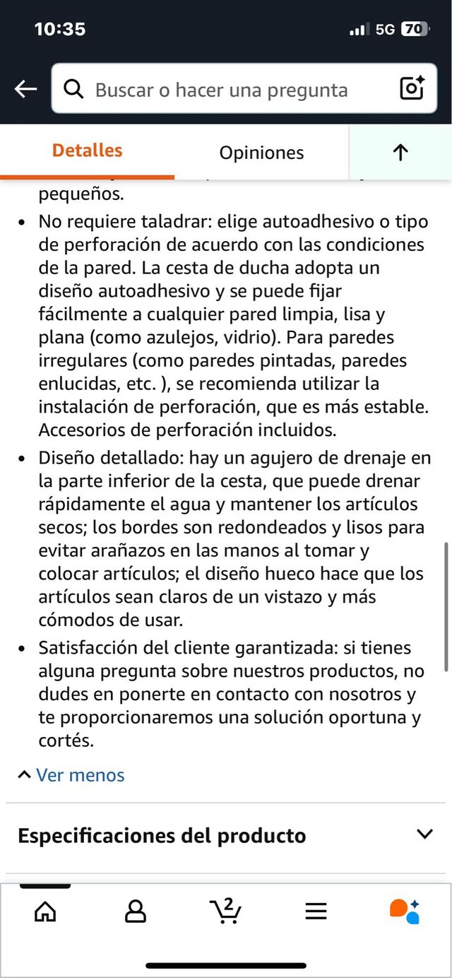 Prateleiras de duche WAZUBC Gold (2 peças). Ref. 83