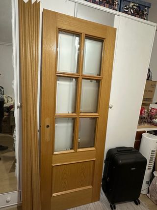 Puerta de roble 72 cm derecha