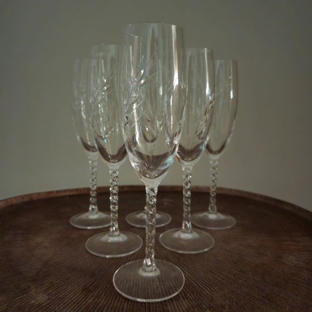 Copas de cristal tallado (6 unidades)