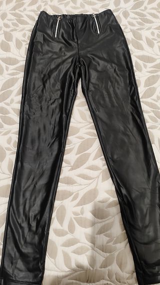 Leggings cuero negros térmicos Calzedonia