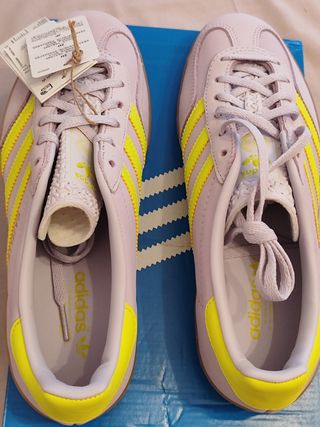 Adidas Gazelle Indoor W Talla 38 2/3 Morado/Amaril