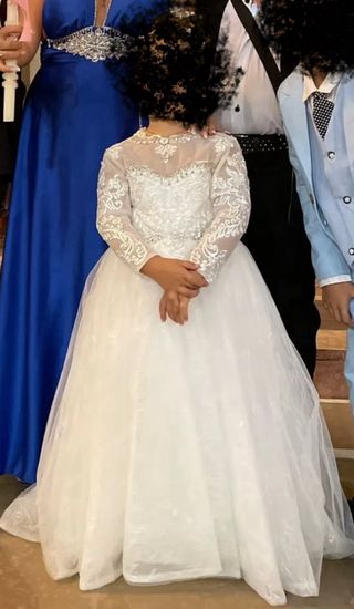 Vestido Bautizo/Fiesta Blanco Talla Única