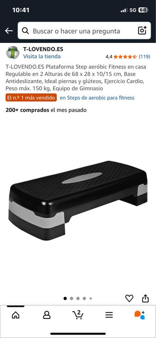 Plataforma Step Aeróbic Fitness Regulable. Ref. 24
