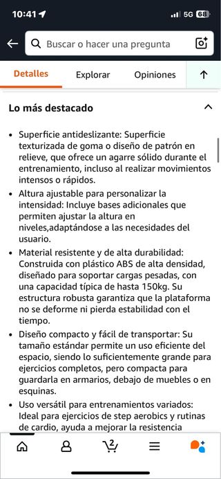 Plataforma Step Aeróbic Fitness Regulable. Ref. 24