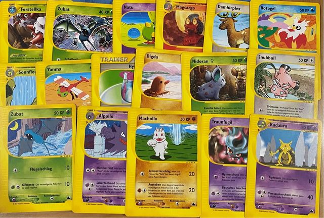 17 cartas pokémon SKYRIDGE (2003)