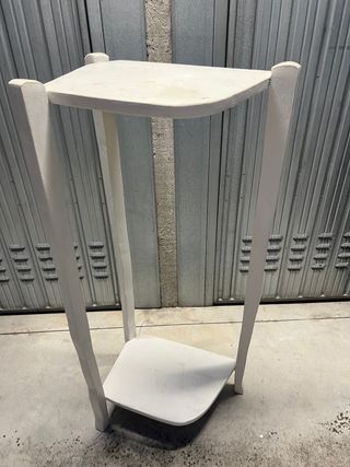 Mobiletto angolare bianco 2 ripiani