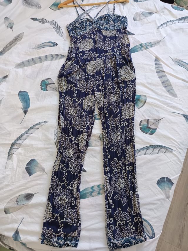 Mono Zara floral azul talla M