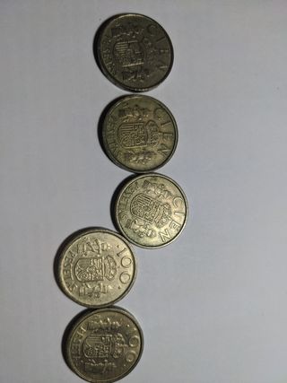 Lote 5 monedas 100 ptas J. Carlos