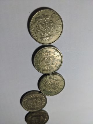Lote 5 monedas 100 ptas J. Carlos