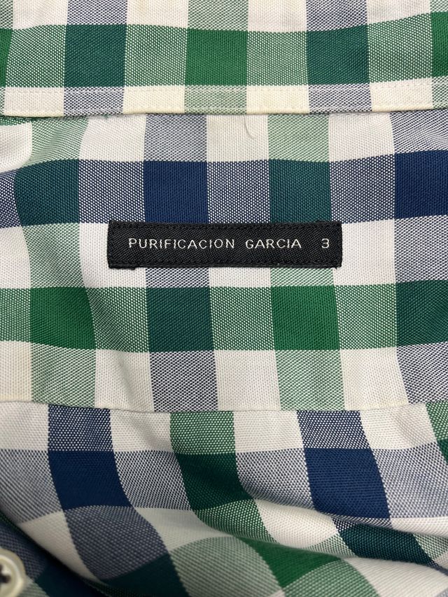 Camisa Purificación García cuadros hombre
