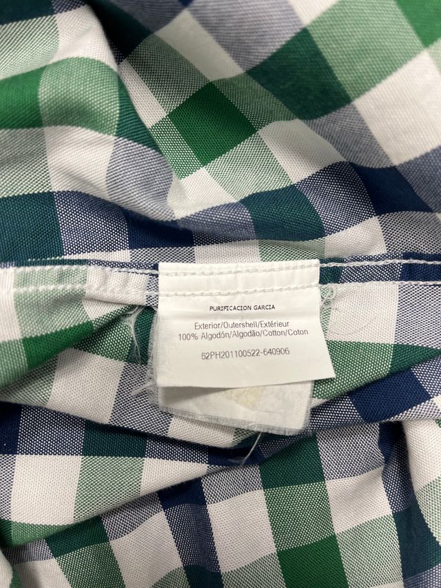 Camisa Purificación García cuadros hombre