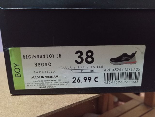 Zapatillas Tenth talla 38