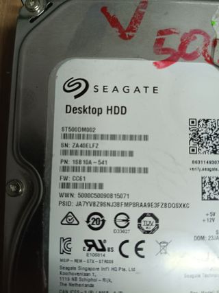 Disco Duro Seagate Barracuda 500 GB