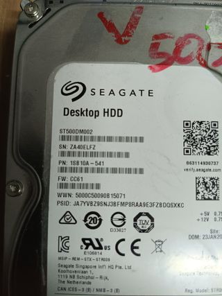 Disco Duro Seagate Barracuda 500 GB