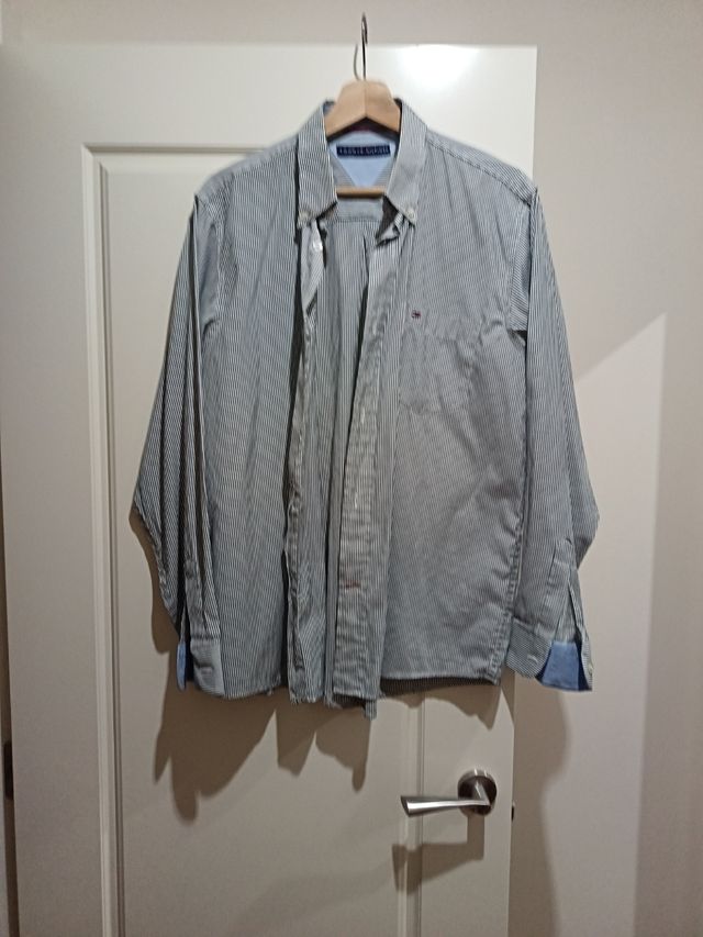 Camisa Tommy Hilfiger Rayas Azul y Blanca