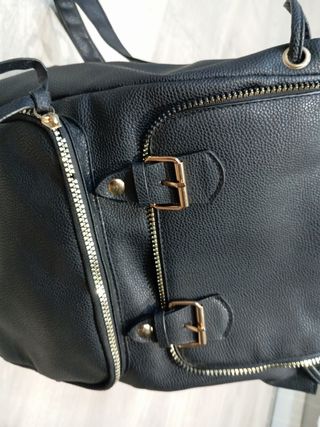 Bolso mochila polipiel negro
