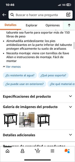 Banco de spa para baño. Ref. 86