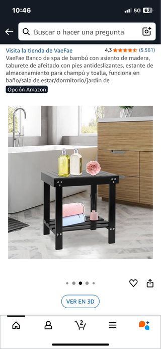 Banco de spa para baño. Ref. 86