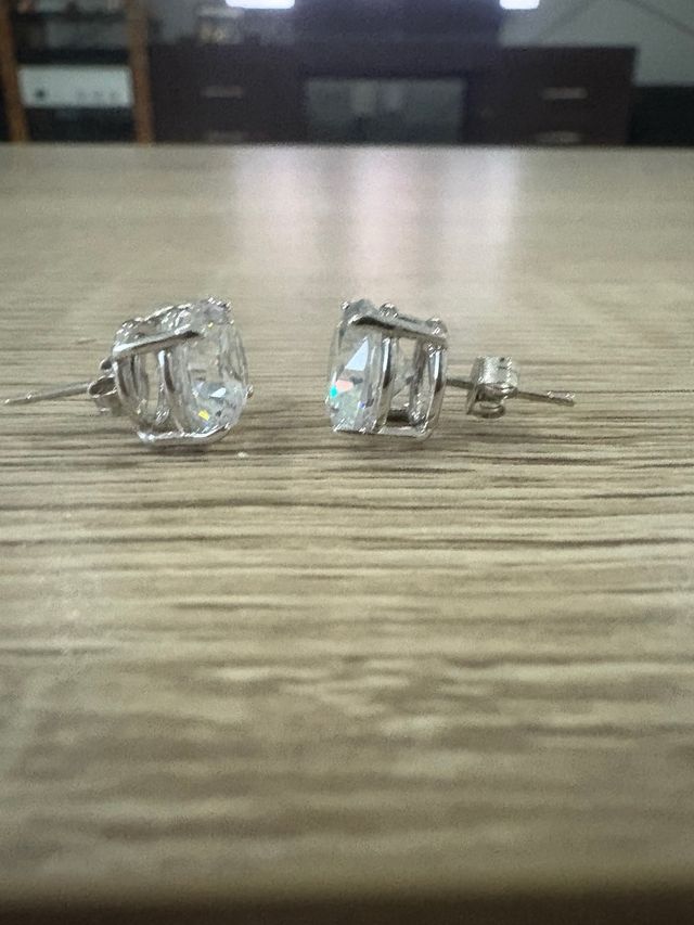 Pendientes Plata Círculo Brillante