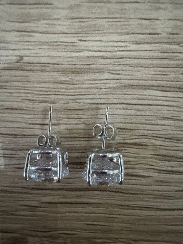 Pendientes Plata Círculo Brillante