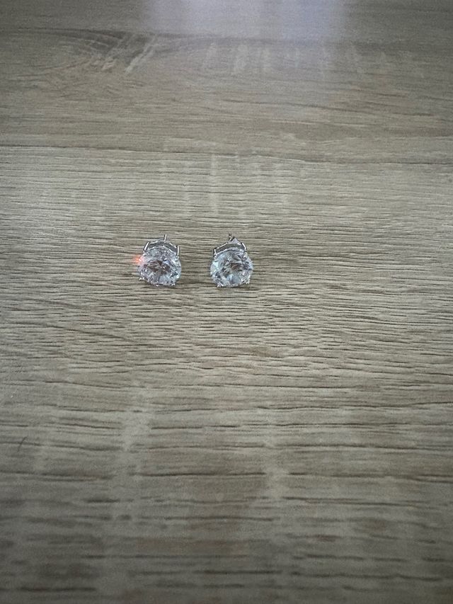 Pendientes Plata Círculo Brillante
