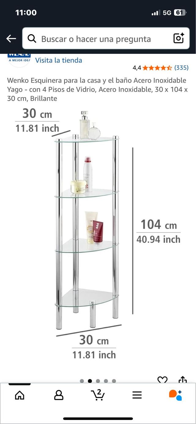 Estante de canto Wenko de 4 pisos. Ref. 13