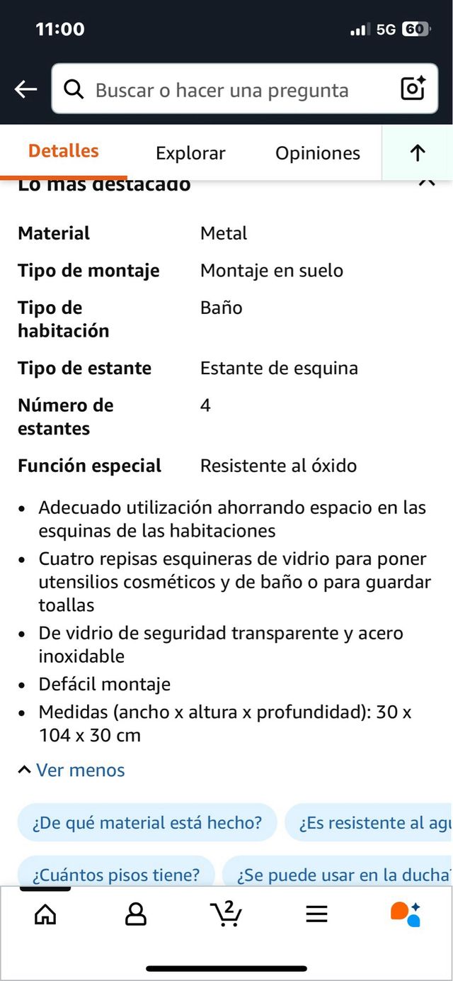 Estante de canto Wenko de 4 pisos. Ref. 13