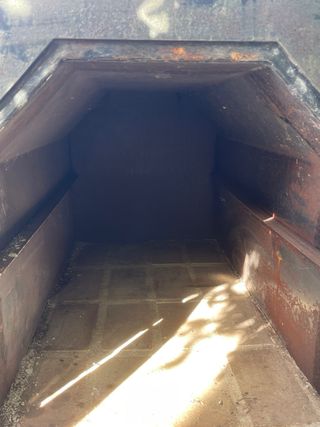 Forno a legna in ferro con poco uso,