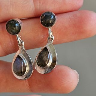 Pendientes Plata 925 con Labradorita