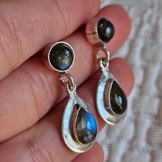 Pendientes Plata 925 con Labradorita
