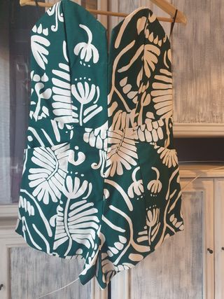 Mono corto verde estampado H&M