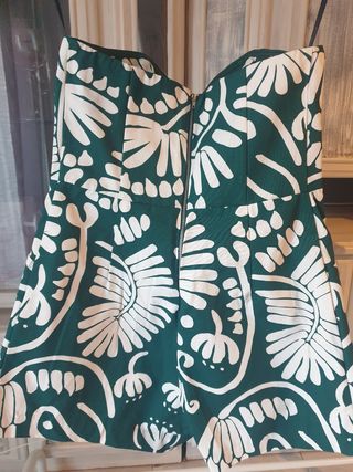Mono corto verde estampado H&M