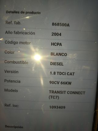 Columna Dirección Ford Transit Connect Nueva